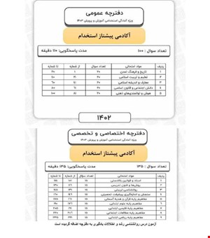 دفترچه آزمون آزمایشی  جامع آموزگاری (مرحله سوم)